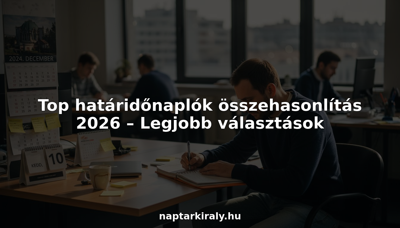 Top határidőnaplók összehasonlítás 2026 – Legjobb választások