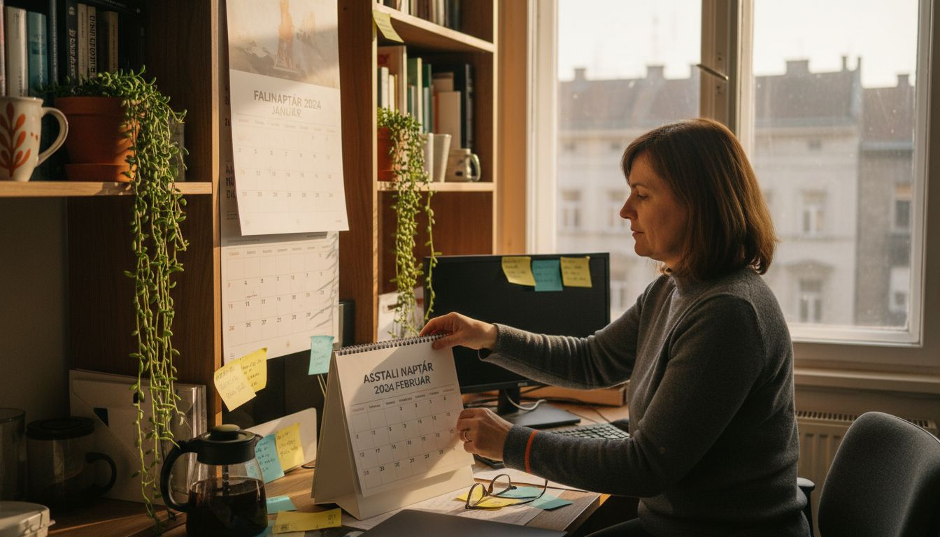 Asztali és Falinaptár 2026: 20% Árelőny Falra